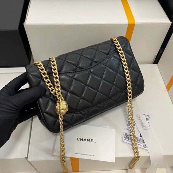 CHANEL Classic Flap CF 23S Shoulder Crossbody Bag Women's Black - Picture 3 of 9